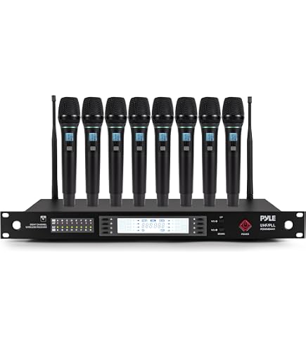 Amazon.com: 8 Channels Wireless Microphone System w 8 Handheld